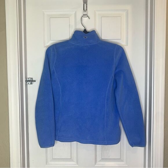 Vineyard Vines Sherpa 1/2 - Zip in Marlin Blue Pockets Size Small - Picture 2 of 10